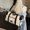 Oxford Cloth Large-capacity Travel Bag Women's Fashion Duffel Bag Dry and Wet Separation Simple Solid Color Portable Sports Fitness Bag