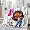 Gabby’s Dollhouse Theme Printed Blanket - Perfect for Couch, Bed, Travel & Outdoor Use | Machine Washable, Cozy & Durable.