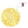 20/30CM Rattan Ball Christmas Trees String Lights With EU Plug Outdoor Globe Ball Fairy Light Garland Wedding Party Fairy Light