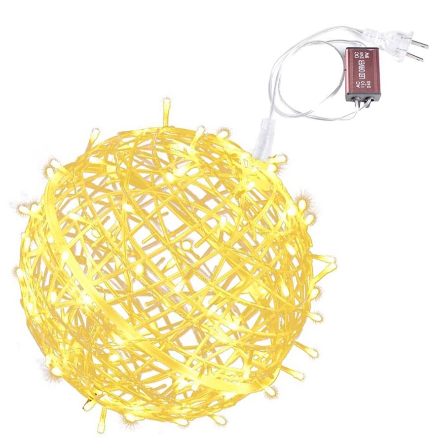 20/30CM Rattan Ball Weihnachten Bäume String Lichter Mit EU Stecker Outdoor Globus Ball Fee Licht Girlande Hochzeit party Fee Licht