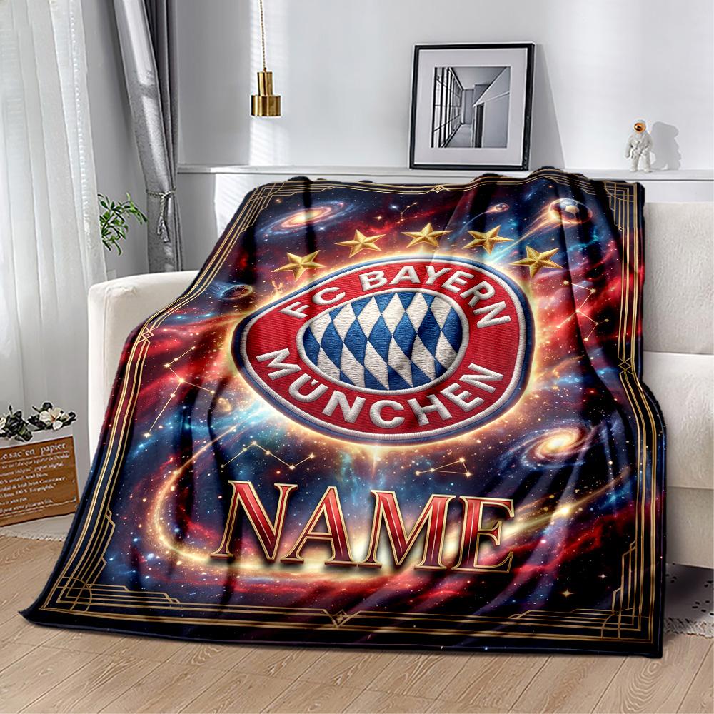 Bayern Munich Dreams Personalized Name Blanket Throw Customizable Blanket Durable Comfort Suitable for Bedding Sofa Living Room Picnics