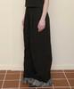 BONATSPALETTE Bp Frill Elastic Waist Wide Pants_Black