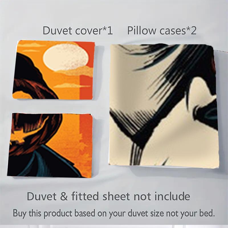 3Pcs Halloween Horror Poster Bedding Sets For All Sizes New 3D Printed Bed Cover Comforter Duvet Cover Pillowcase Bedroom Decoration