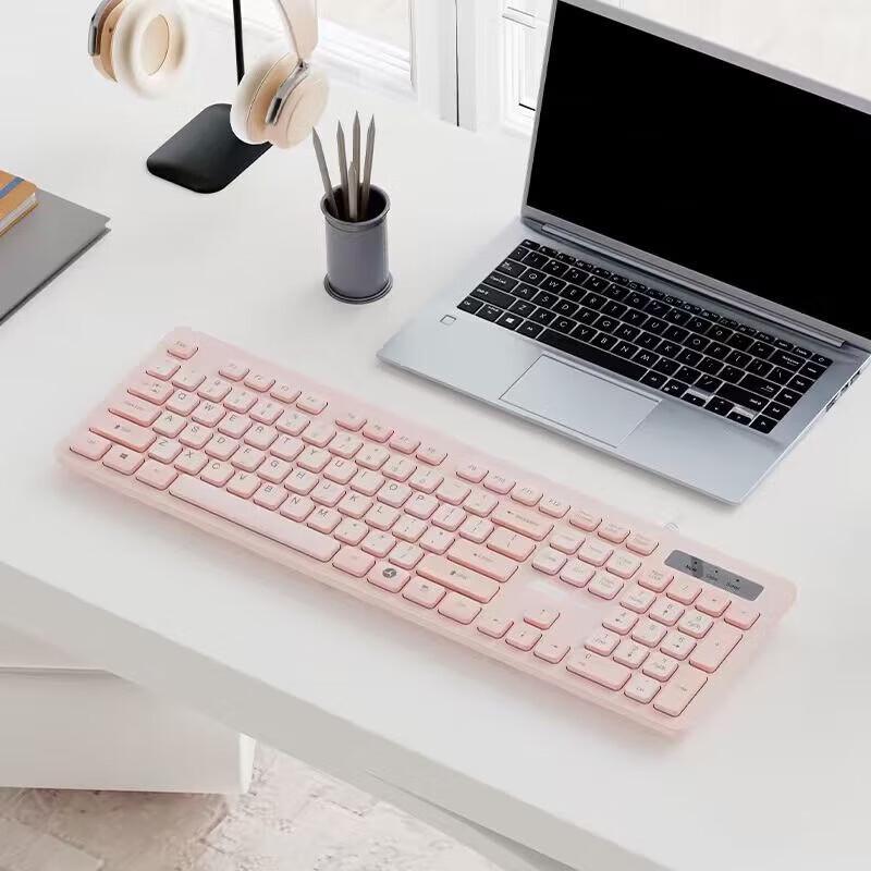 Lenovo KL31 Pink Wired Full-Size USB Keyboard