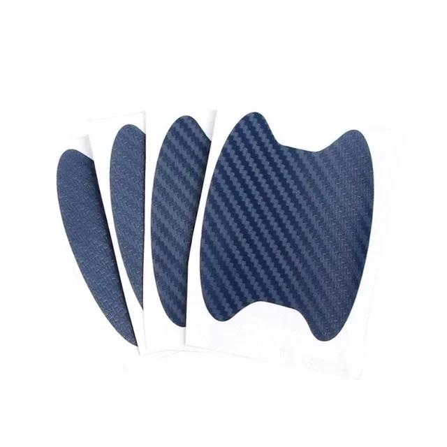 4pcs Car Stickers Door Handle Carbon Fiber Protector Anti Scratch Car Automobiles Handle Protection Car Accessories