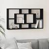 VidaXL Wall Shelf 8 Compartments Black 342589