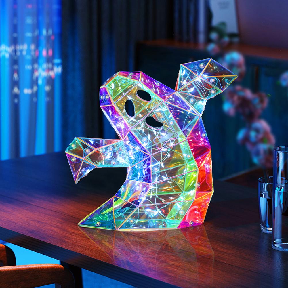 Gorgeous Shining LED Ghost Lights Halloween Decor Lights USB Halloween Light Up Ghost with LED Lights Gifts for Home Party Table