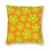 Retro s Mid Mod Floral Square Pillowcase Polyester Linen Velvet Creative Decorative Throw Pillow Case Room Cushion Cover