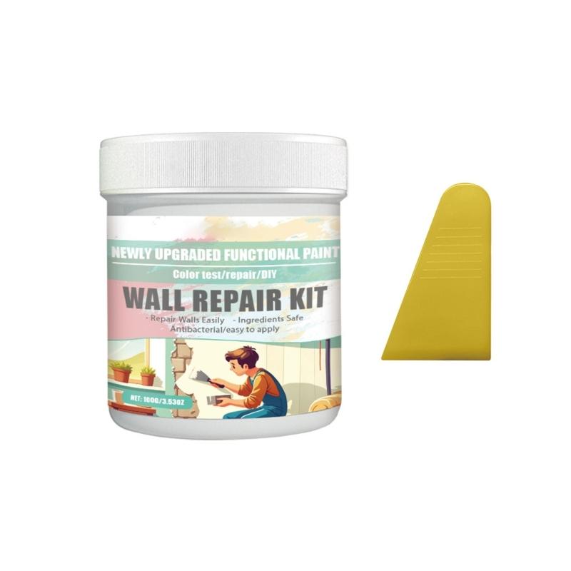 

Wall Repair Cream Dry wall Patches Repair Pastes Professional Solution for Damage Wall Fix Holes 100g/Bottle Pastes