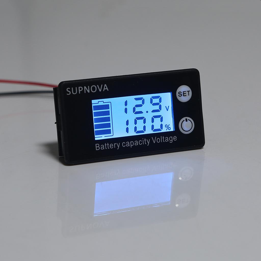 Lithium Voltmeter Voltage Gauge Car Motorcycle 12V 24V 48V 60V Battery Indicator