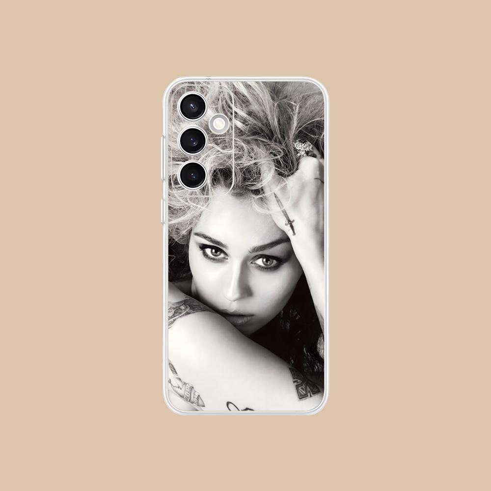 Miley Cyrus Mobile Phone Case for Samsung Galaxy S25 S24 S23 S22 S21Plus FE Ultra Clear Colorful Cover Cellphones Cover