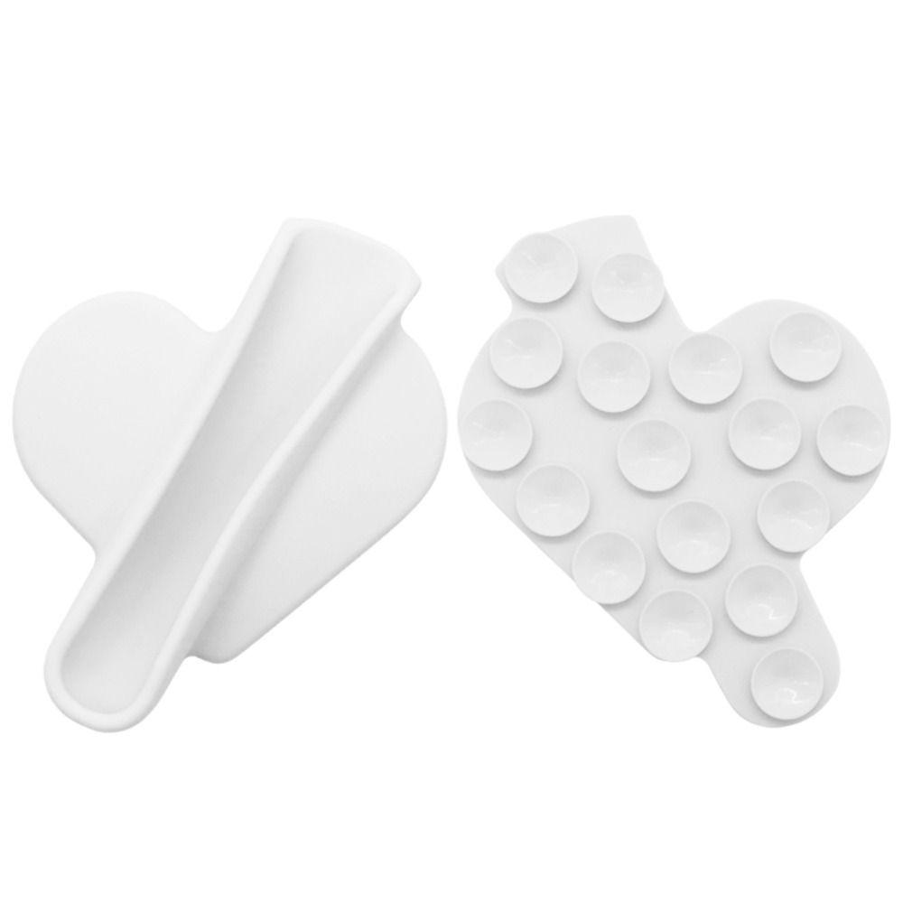 Silicone Phone Lipstick Holder Heart Shaped Protective Case New Lip Glaze Back Holder Women Girl