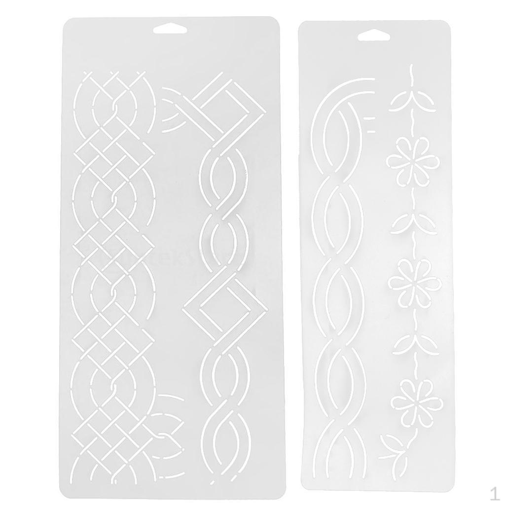 

2 шт. цветочный пластиковый шаблон для квилтинга, инструмент для пэчворка и шитья