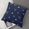 Navy White Bot square Jacquard Pillow Cover for Sofa Office Waist Cushion Cover Home Decorative Pillowcase