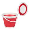 Relaxdays 10 L Foldable Bucket for House, Car and Camping Cleaning, Red