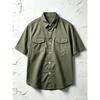 Men's European Size Summer New Style 100% Cotton Men's Work Shirt Short Sleeve Casual Multi-pocket Shirt