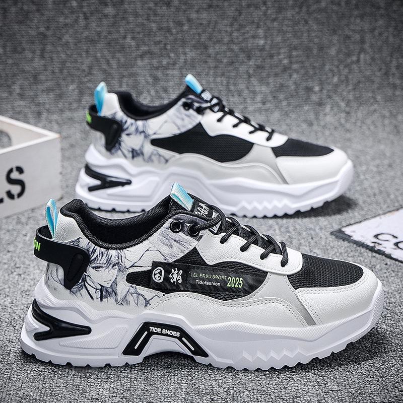 Herrenschuhe 2025 Sommer neue atmungsaktive dünne Sport-Laufschuhe Student Mesh Freizeitschuhe vielseitige trendige Schuhe