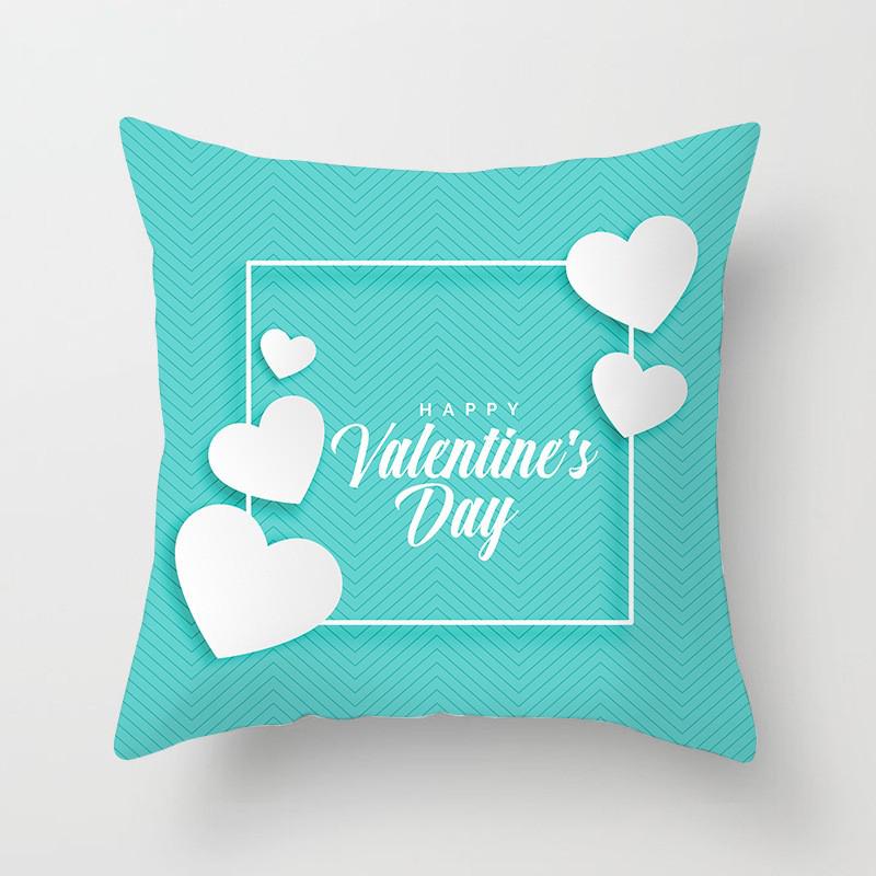 Seat Living Room Sofa Pillowcase Valentines Day Love Cushion Cover Red Pink Heart Home Decor