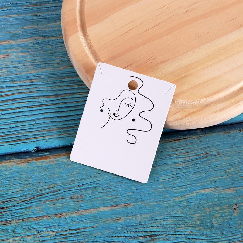 100PCS Paperboard Necklace Paper Card Beauty Jewelry Cardboard Earring Display Card  Jewelry Packing