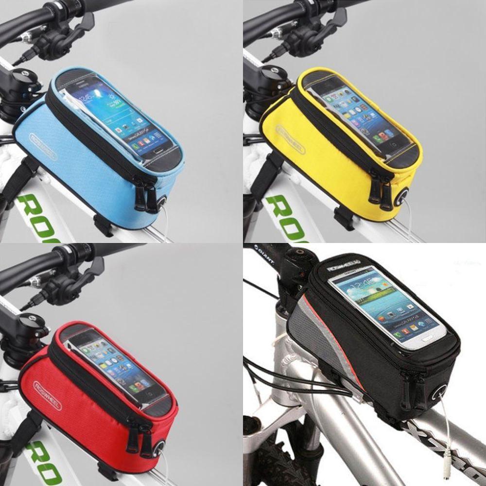 Mountain Bicycle Front Tube Bag With Touch Screen For Cycling Enthusiasts