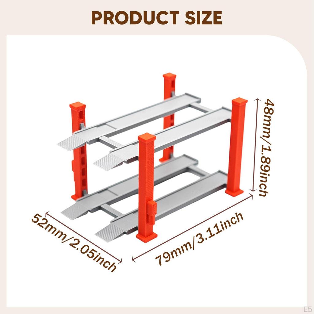 1/64 Diorama Car Display Case Alloy Model Toy Stand Simulation Decorative Mini