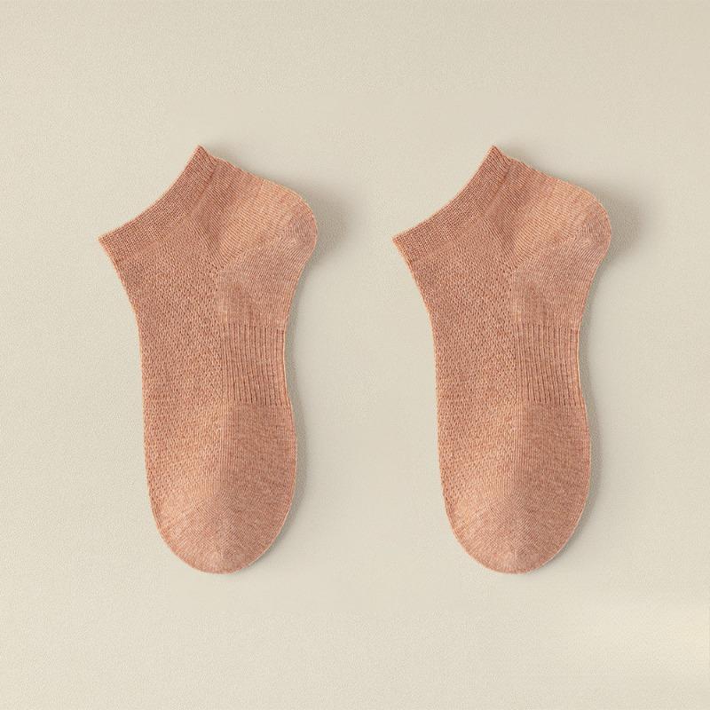 

Женские летние тонкие хлопковые сетчатые дышащие влагоотводящие дезодорирующие короткие носки-лодочки 1 pair оранжевый