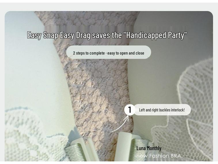 Lace Front-Closure Push-Up Bra for Small Chests – Comfortable, Sexy, Anti-Sagging with Side Support and Beautiful Back Design