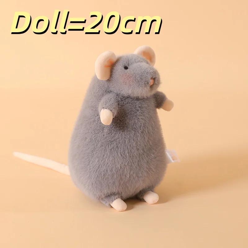 Peluche Topo Cartone Animato Morbido Pelliccioso Animale di Peluche Ratto Adorabile Topo Elegante Peluche Per Ragazza Decorazione Casa Regali di Compleanno