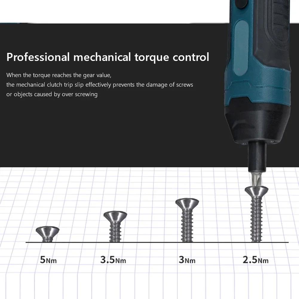 Large Torque Electric Screwdriver Manual Tool Ratchet Screwdriver Set Mini Electric Drill Hand Tools With Flashlight