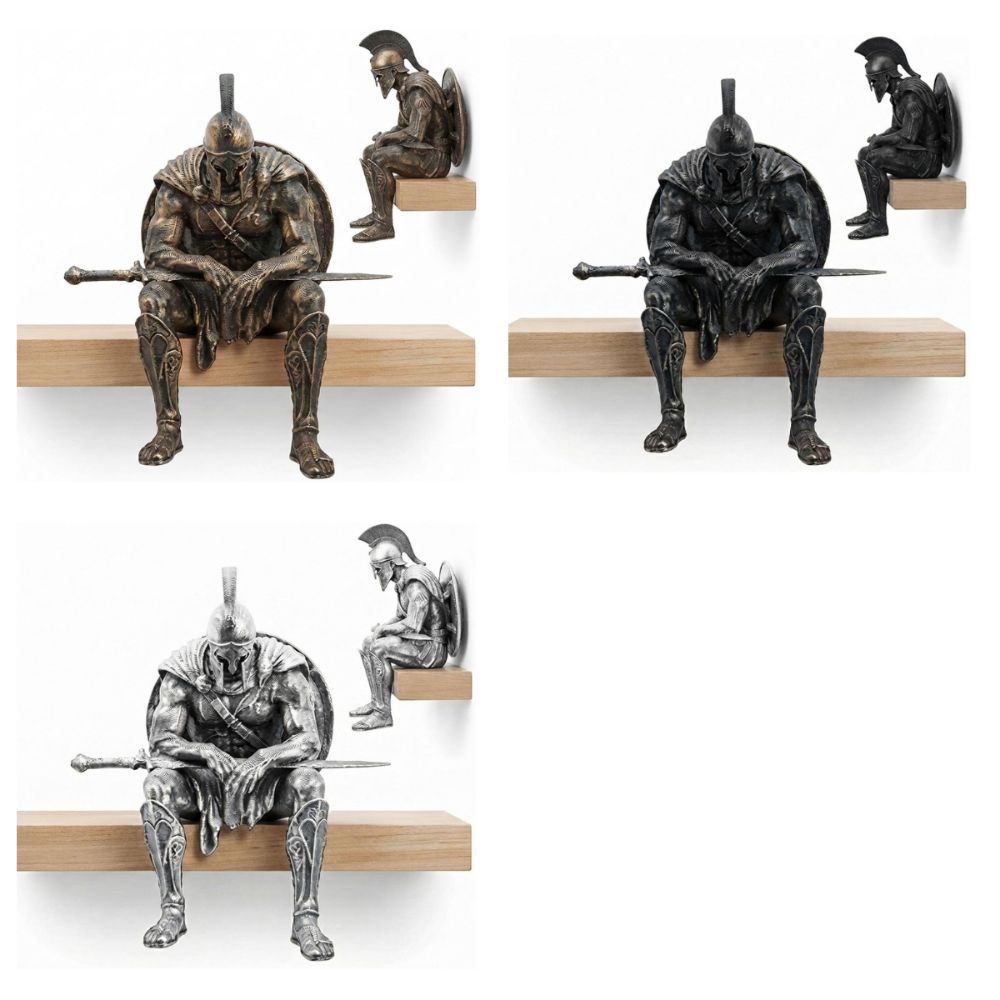 3D Printed Spartan Warrior Statue Sitting Position Spartan Warrior Figurine  Gift for Men Boys