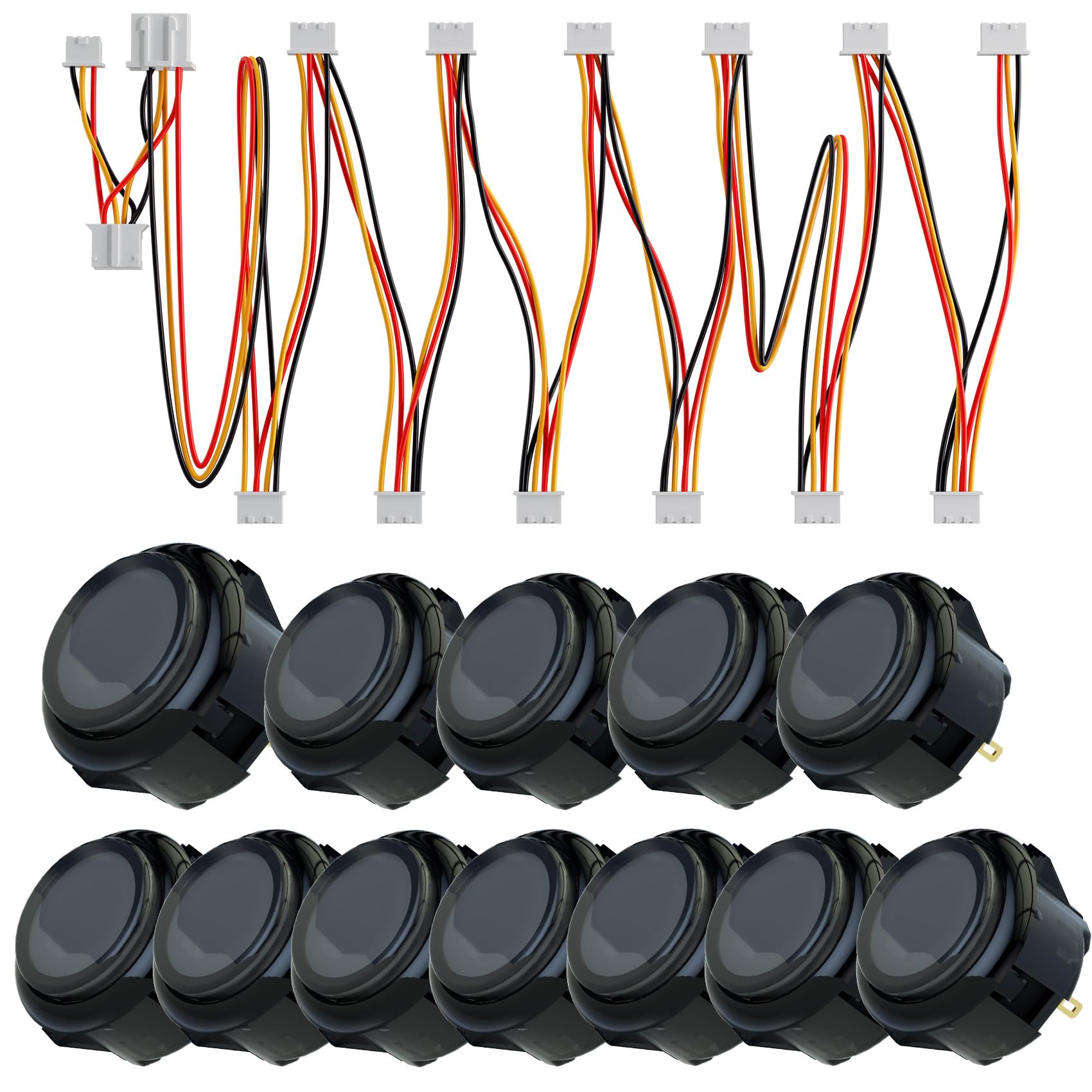 

Qanba Gravity KS RGB LED model silent button black (clear (RE0411+RD041+wiring))