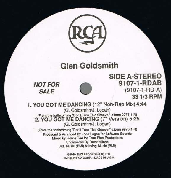 

12inch Record GLEN GOLDSMITH Youve Got Me Dancin 91071RDAB RCA 1989 US SoulFunk Used