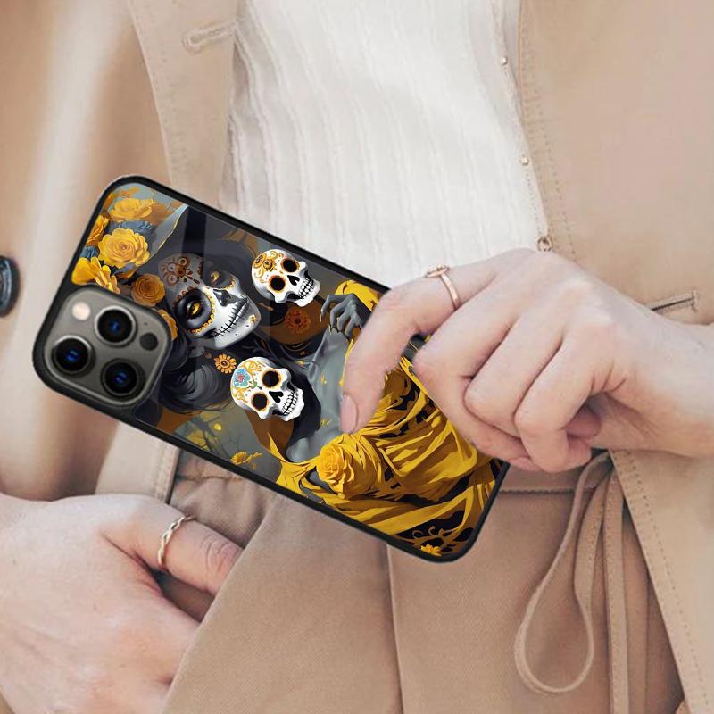 Mexican Skull Girl Tattooed Art Magnetic Phone Case For APPLE iPhone 17 Air 16 14 13 12 Pro Max 15 Plus Wireless MagSafe Cover