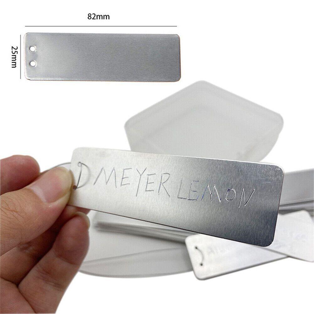 Bitki Etiketleri 82*25*0.5MM Alüminyum Su Geçirmez Su Geçirmez