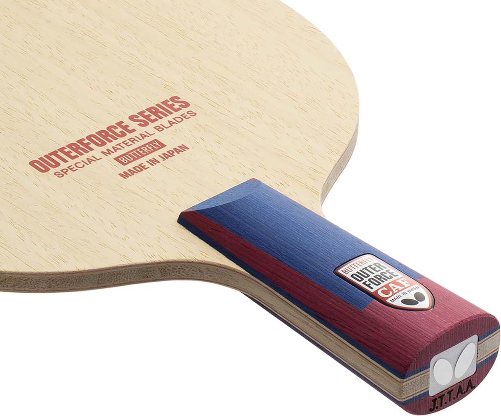 Butterfly Outerforce CAF CS blade - professional table tennis blade - control assist fiber blade - traditional or reverse backhand penhold handle