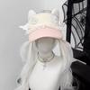 Girl'S Sweet Style Caps Kawaii Hats Cat Eared Open Top Sun Hat Subculture Hat Cute Lolita Style Y2K Fashion Caps Summer Sun Hat