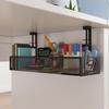 Punch-Free Retractable Under-Desk Cable Management Shelf and Storage Rack