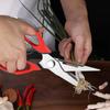 Ergonomic Handles Refrigerator Magnetic Scissors with Protective Cover Kitchen Scissor  Fish