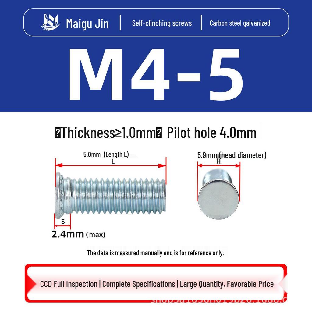 Flat Head Carbon Steel Galvanized Rivet Nuts FH-M2 to M10 - Free Shipping