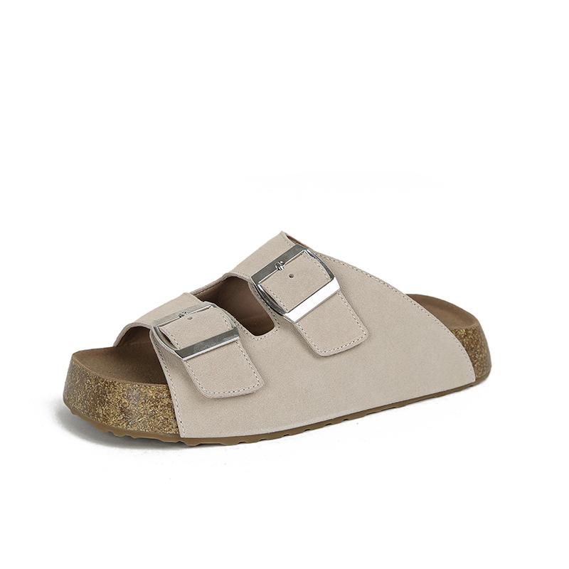 

- Ретро пряжка с повседневными шлепанцами на платформе для женских сандалий 40 абрикосовый