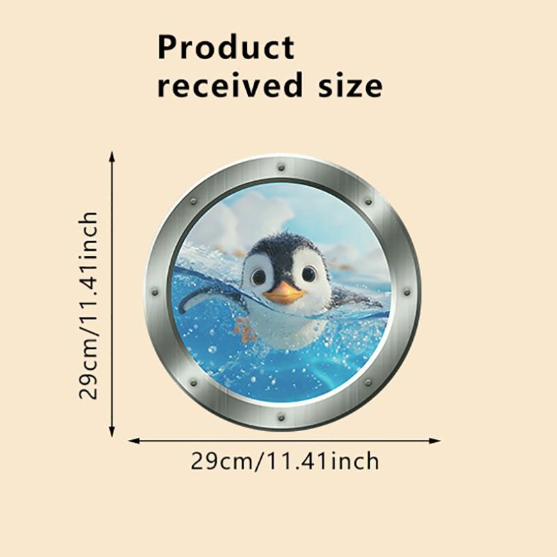 Dolphin Penguin Glow-In-The-Dark Toilet Sticker Self-Adhesive Removable Pvc Wall Decals For Bedroom And Bathroom Home Decor