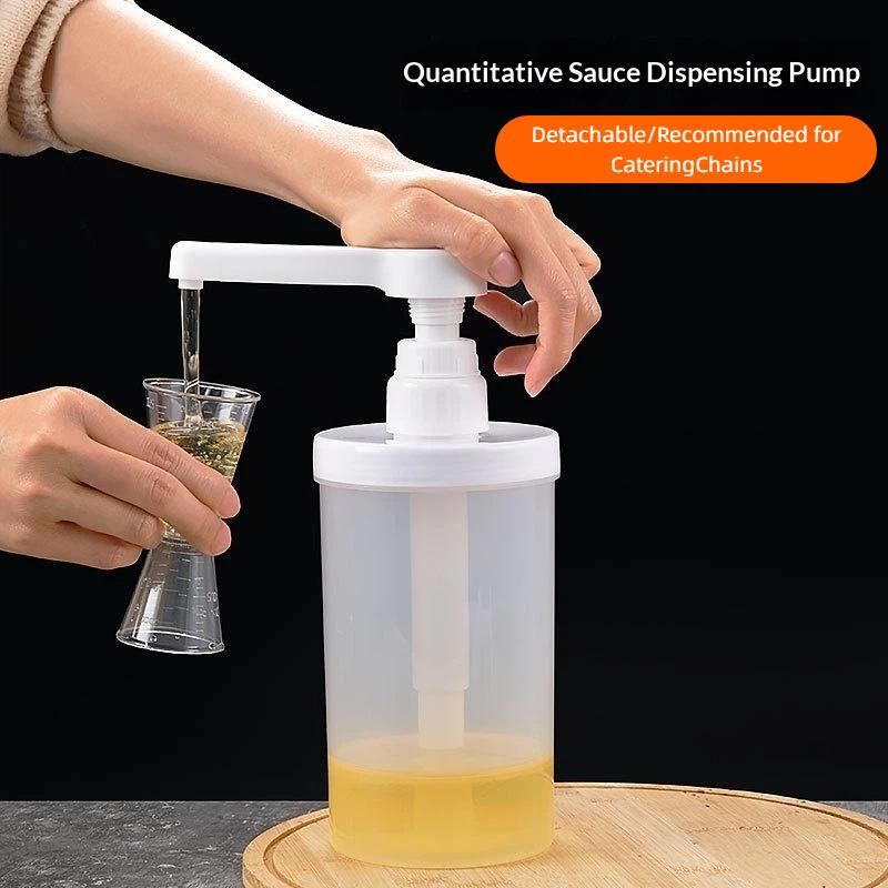 1Pcs Kitchen Honey Container 5-30Cc Liquid Dispenser With Scale Coffee Syrup Bee Drip Bottle With Hydraulic Pump And Nozzle Head