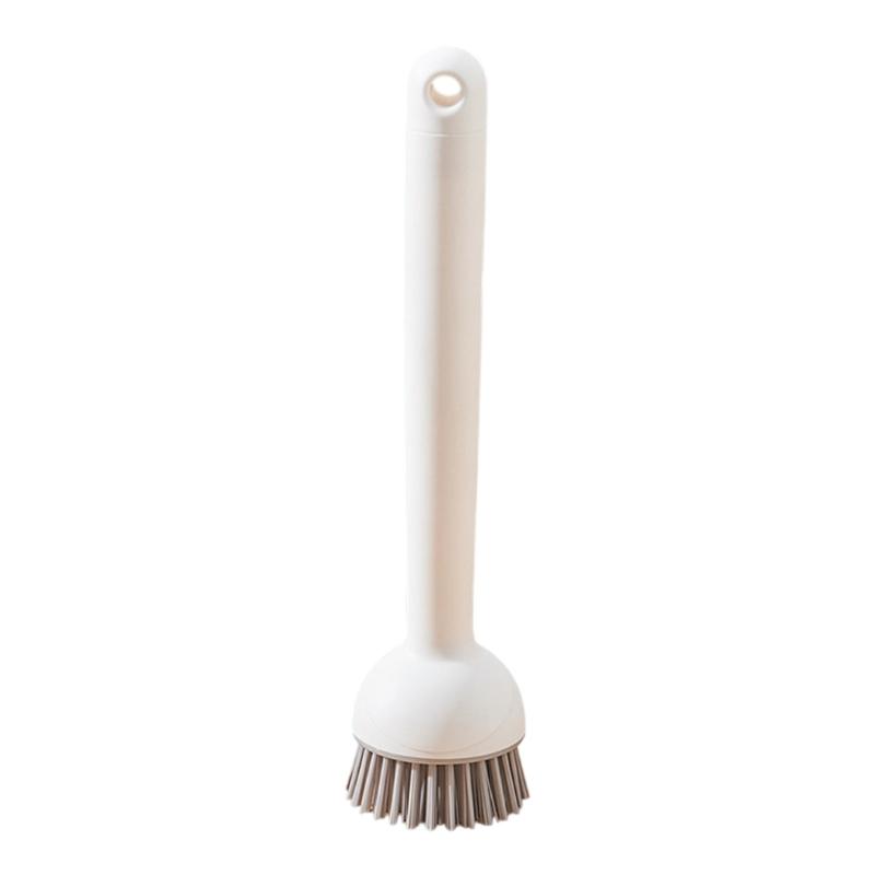 

Liquid Dispensing Scrub Pots Dishwashing Cleaning Brush for Kitchens and Student Dorms белый
