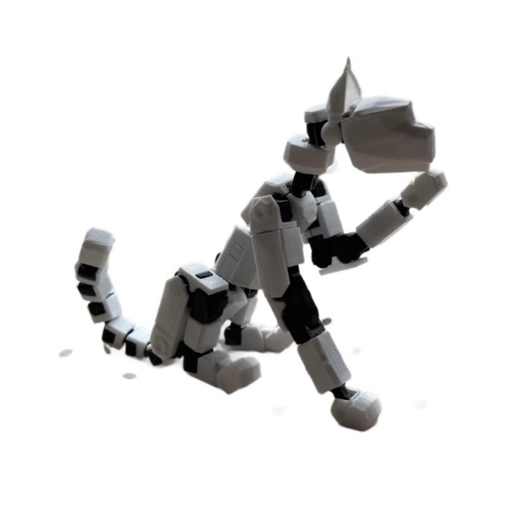 Multi-Jointed Movable Shapeshift Robot 3D Printed Mannequin Character and Dog Figures Toys Parent-children Game for Kids Gifts