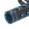 17mmCelsius0.7in RC Hex Nut Socket Aluminium Alloy T Sleeve Maintenance Tool for 1Celsius8 RC OffRoad Racing Car(Blue )