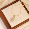 Exquisite Spirit Snake Diamond Pendant Necklace - Gold Thin Chain for Women