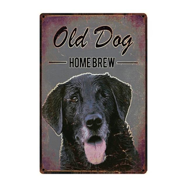 Dog Rules Bulldog Boxer Beagle Great Dane Metal Signs Lovely Tin Poster Home Decor Pub Bar Garden Wall Art Iron Tin Painting
