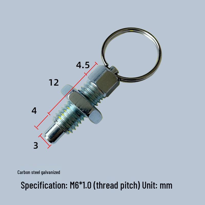 

Stainless Steel Pull Ring Indexing Plunger Pin with Knob and Coarse Thread