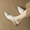 Fashion 2025 New Hot Selling Sexy High Heel Mules Ladies Leather Sole Slippers Women Pointed Toe Platform Mules Slip on Shoes Woman