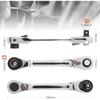 2-in-1 Spanner Two-way Quick Wrench Mini Treble 1/4 Ratchet Wrench Portable Double Ended Quick Socket Ratchet Wrench Set Tools